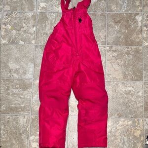 U.S. Polo Assn. Kids Bright Pink Overalls